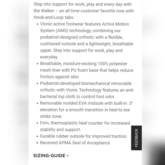 Vionic Tabi walker black leather sneaker size 5 - Picture 10 of 10